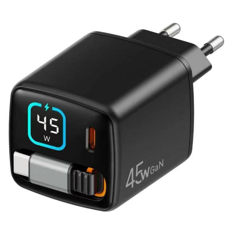 45W 带伸缩线氮化镓充电器